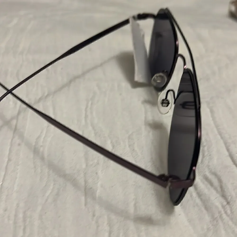 Tomas Maier Rubber Blinders Palm Tree Printed Mirrored Aviator Sunglasses $540